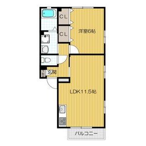 1LDK 間取り図