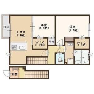2LDK 間取り図