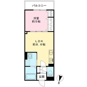 1LDK 間取り図
