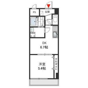 1DK 間取り図