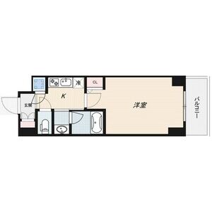 1K 間取り図