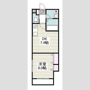 1DK 間取り図