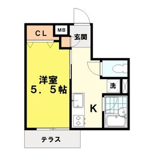 1K 間取り図