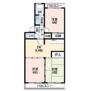 3DK 間取り図