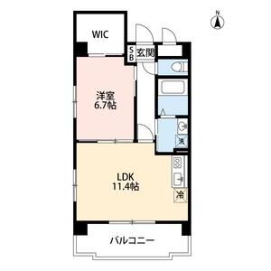 1LDK 間取り図