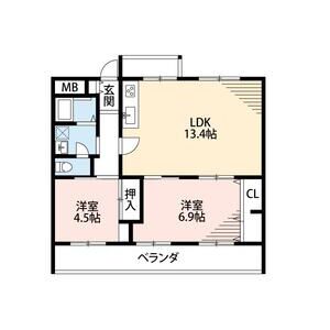 2LDK 間取り図