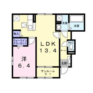 1LDK 間取り図