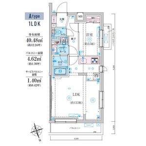 1LDK 間取り図