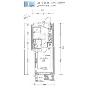 1K 間取り図