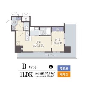 1LDK 間取り図