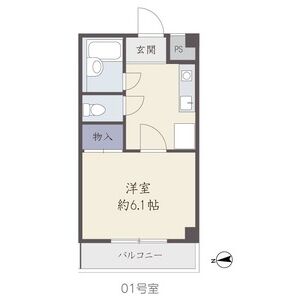 1K 間取り図