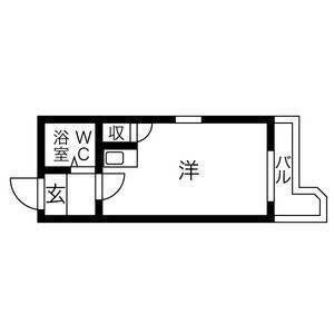 ワンルーム 間取り図