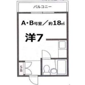 ワンルーム 間取り図