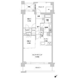 2LDK 間取り図