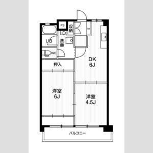 2DK 間取り図