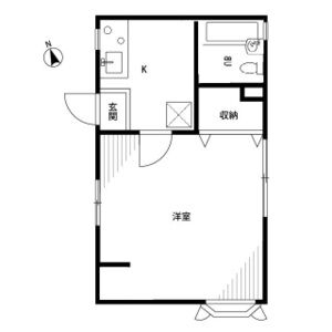 1K 間取り図
