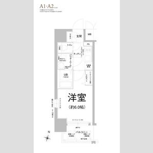 1K 間取り図