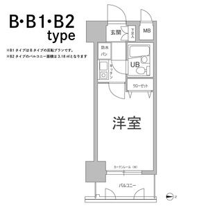 1K 間取り図