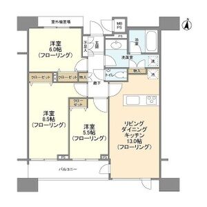 3LDK 間取り図