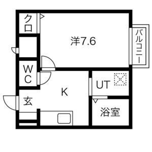 1K 間取り図