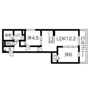 2LDK 間取り図