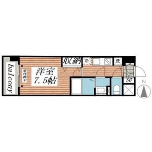 1K 間取り図