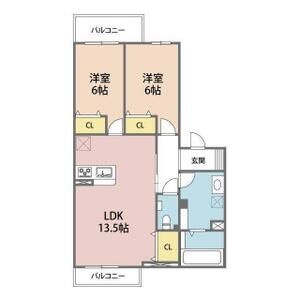 2LDK 間取り図