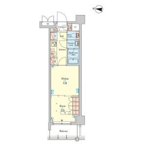 1DK 間取り図