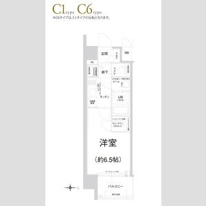 1K 間取り図