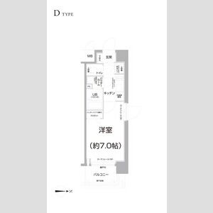 1K 間取り図