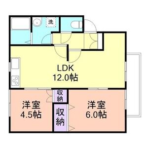 2LDK 間取り図