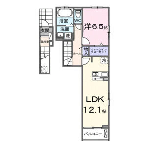 1LDK 間取り図