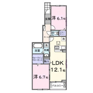 2LDK 間取り図