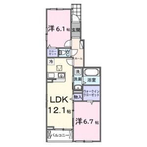 2LDK 間取り図