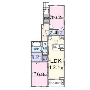 2LDK 間取り図