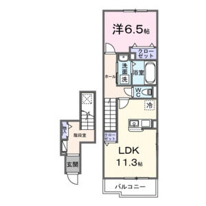 1LDK 間取り図