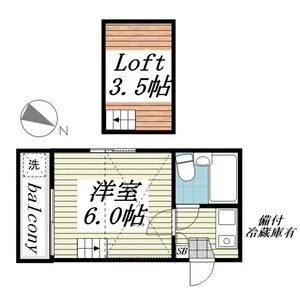 1K 間取り図