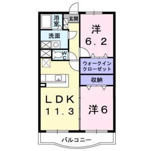 2LDK 間取り図