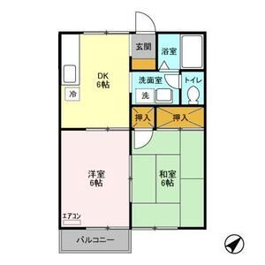 2DK 間取り図