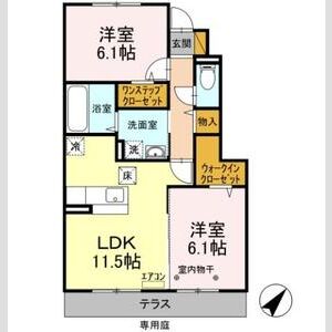 2LDK 間取り図