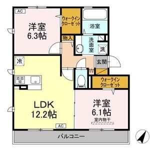 2LDK 間取り図