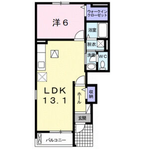 1LDK 間取り図