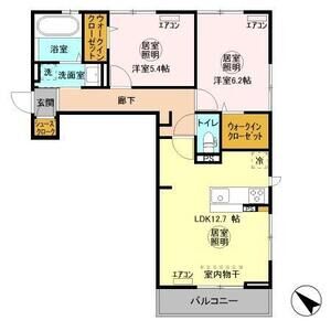 2LDK 間取り図