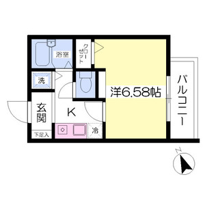 1K 間取り図