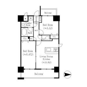 2LDK 間取り図