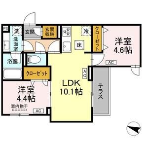 2LDK 間取り図