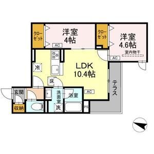 2LDK 間取り図