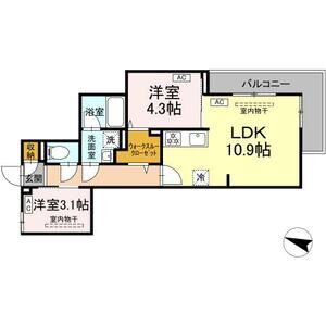 2LDK 間取り図