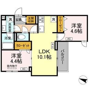 2LDK 間取り図