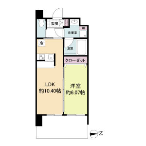 1LDK 間取り図